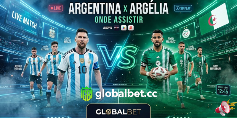 Argentina x Argélia Onde Assistir