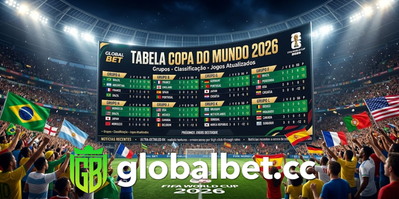 Tabela Copa do Mundo 2026